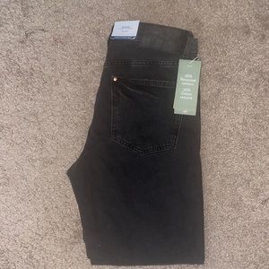 Faded Black Low Waist Boyfriend Jeans